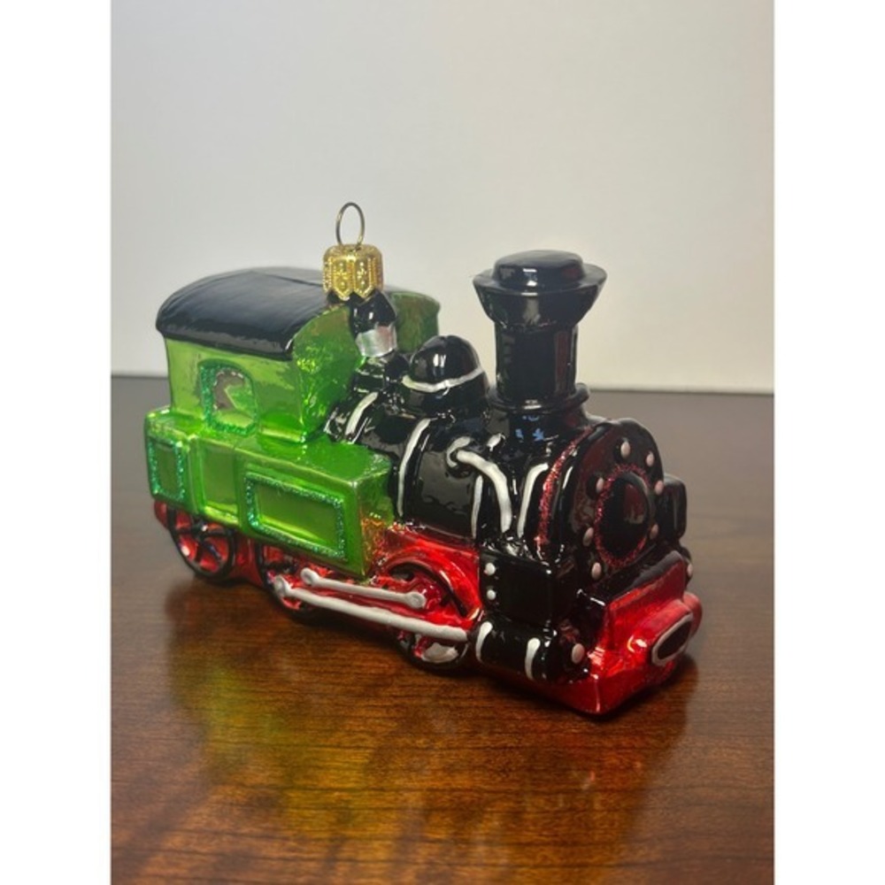 Glass Witch Poland Locomotive Steam Train Christmas Ornament Handcrafted Glass
